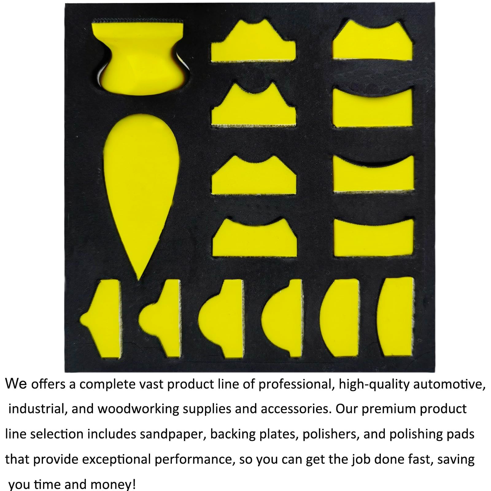 56 PCS Hand Sanding Block Set – 16 Contoured Profile Sanders + 40 Sandpaper Shee