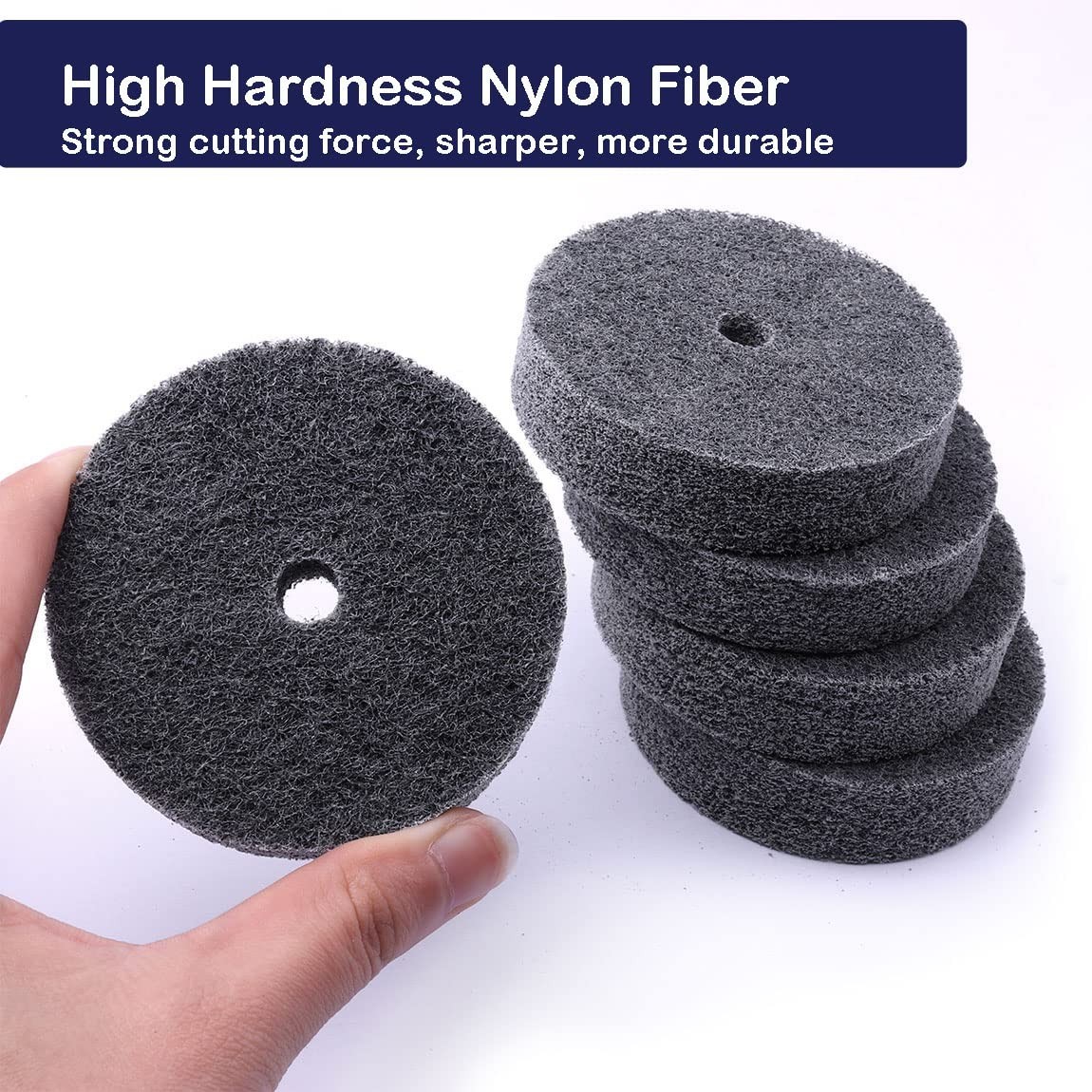 3 Inch Fiber Buffing Wheels Set – 5pcs for Metal Deburring & Polishing Needs