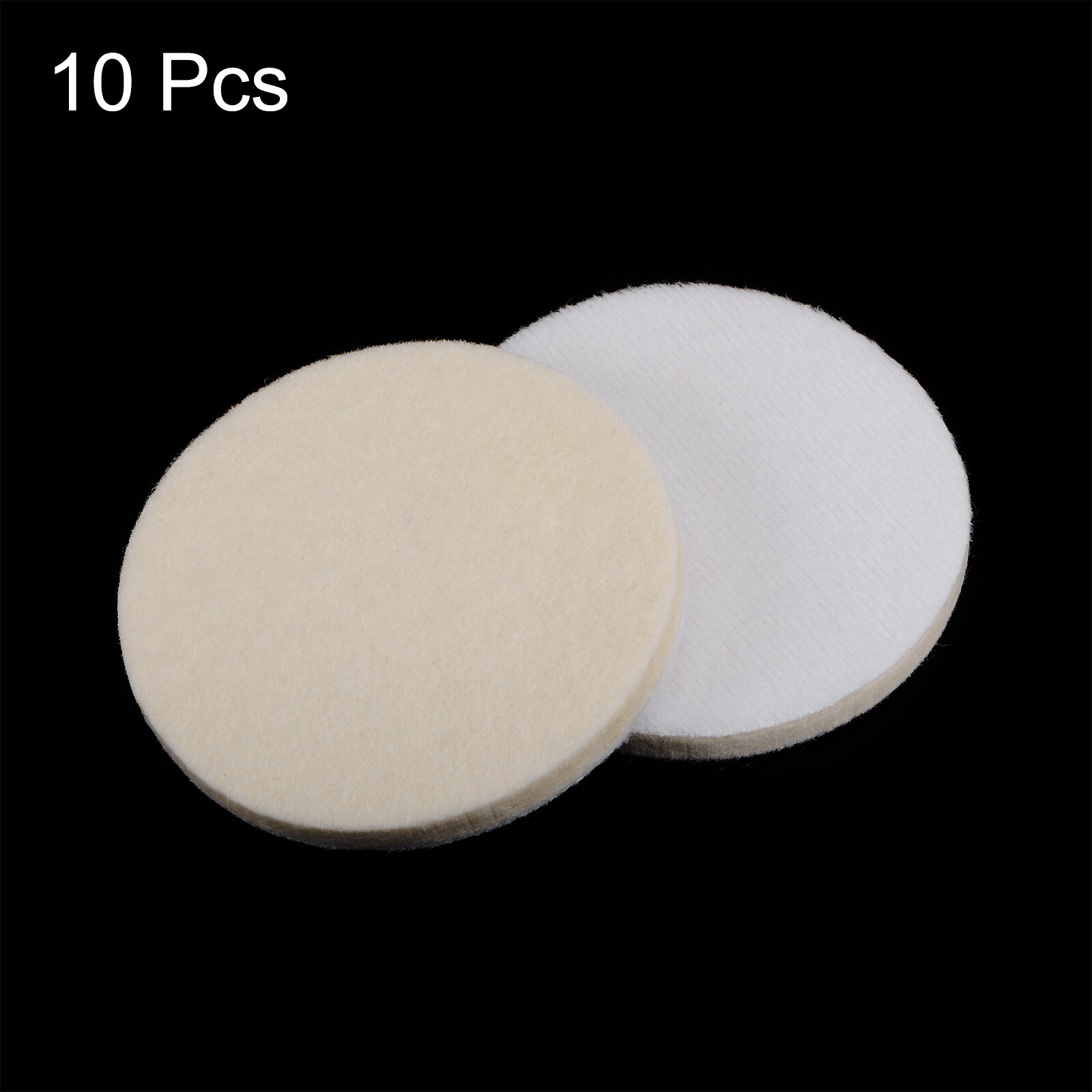 10pcs Wool Felt Polishing Pads 3 inch Buffing Wheel Polish Pad Flocking Back