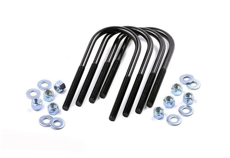 5/8″ Round Suspension U-Bolts – 5/8″ Thread x 3″W x 8.5″L, Set of 4