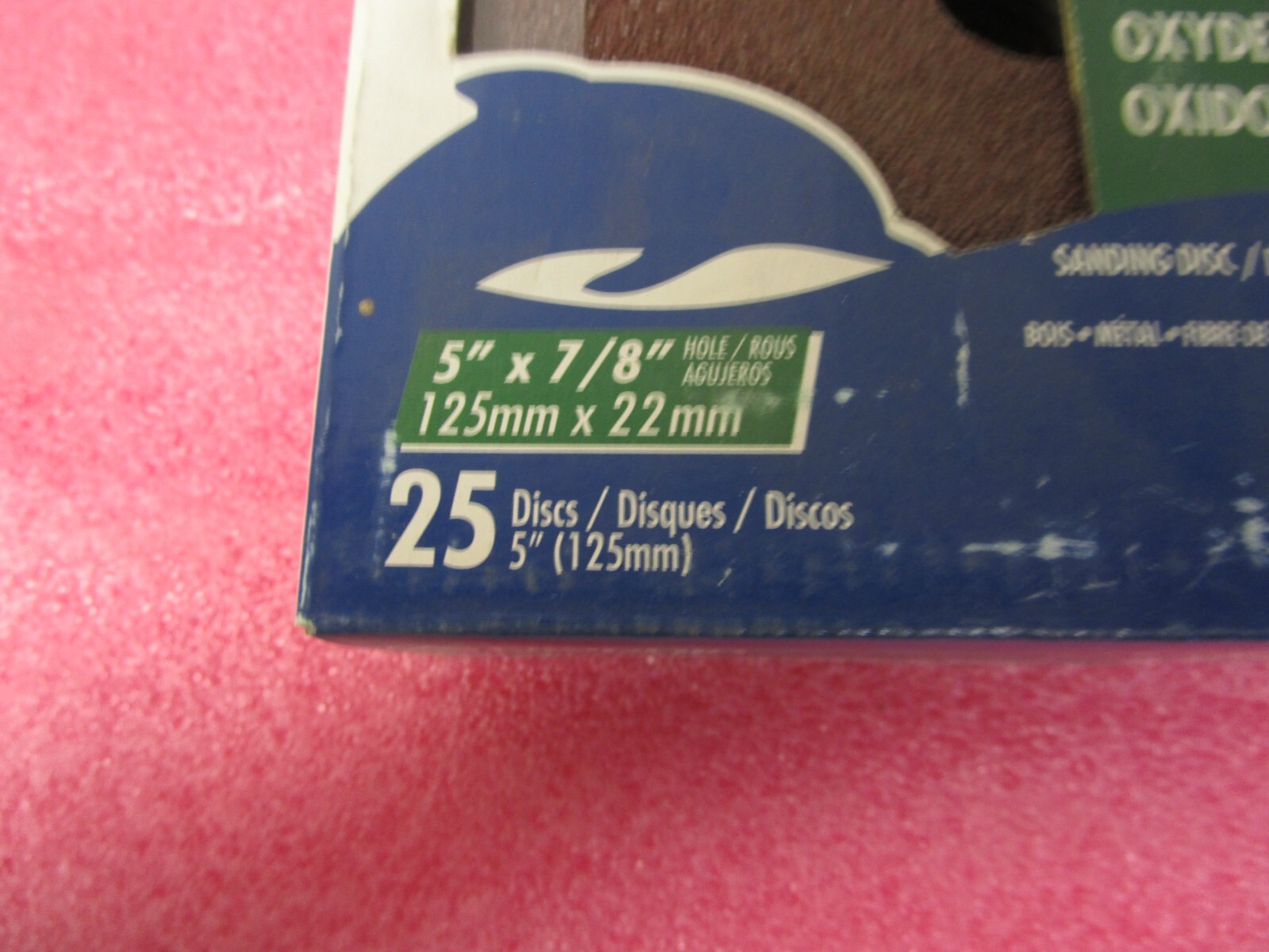 Qty (25) Blue Dolphin 50 Grit Premium Quality Aluminum Oxide Sanding Disc 5″x7/8