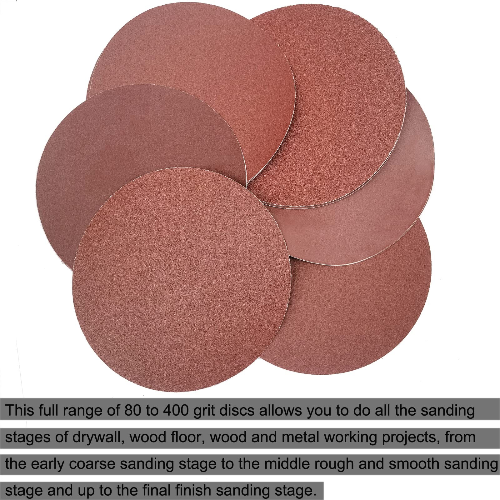18 PCS 10 Inch PSA Sanding Discs Set – 80, 100, 120, 180, 240 400 10 inch