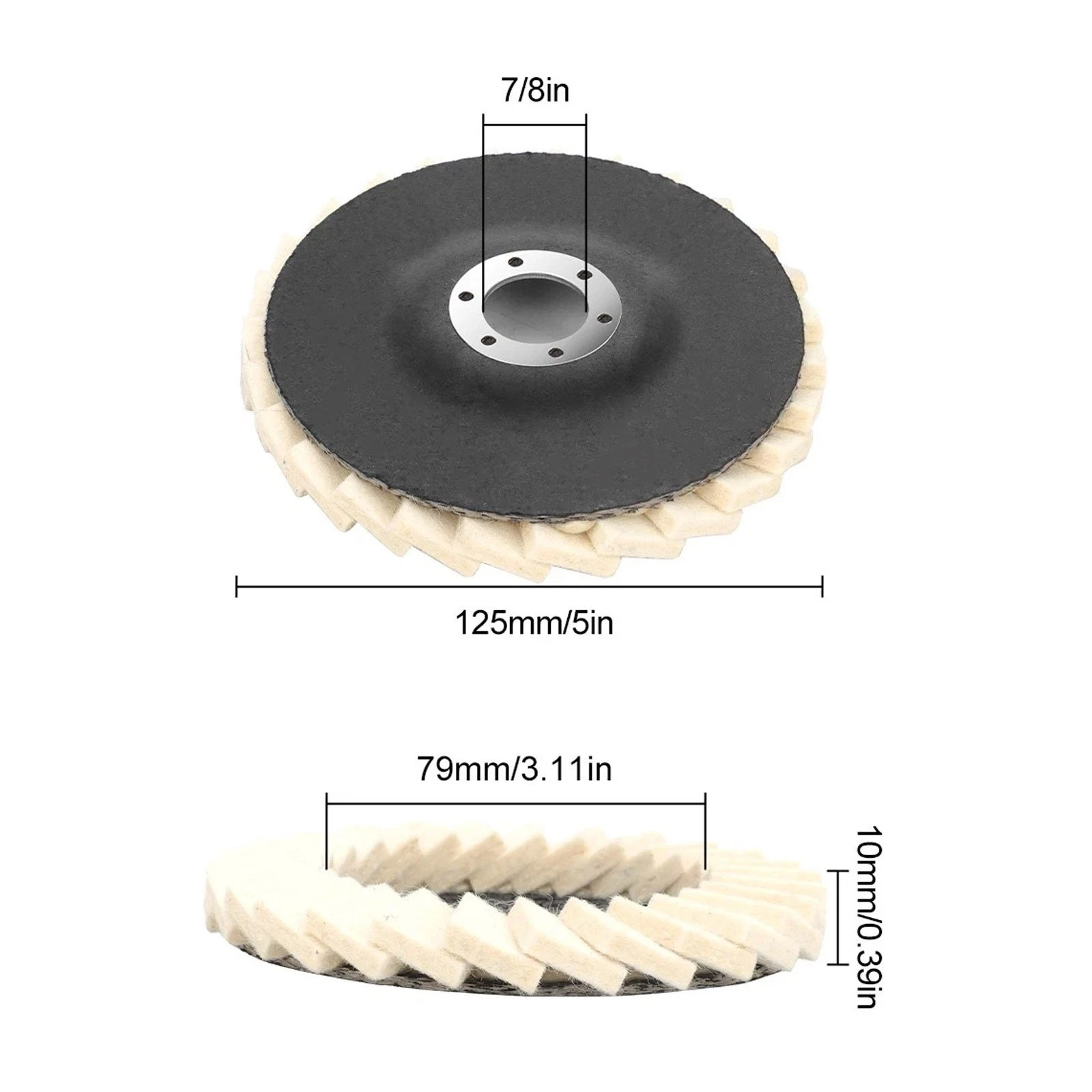 Multi PC Wool Polishing Wheel Buffing Pad Flap Disc For Metal Wood Angle Grinder