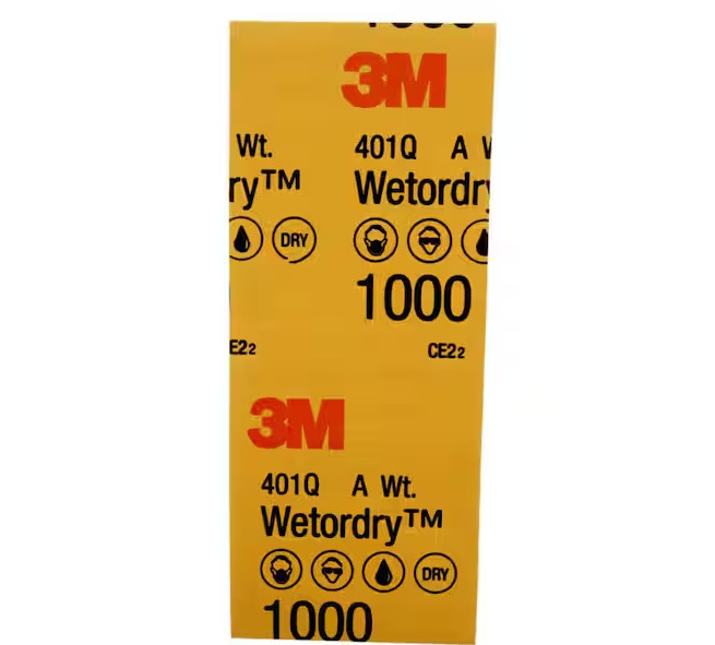 3.7 In. X 9 In. Ultra Fine 1000-Grit Sheet Sandpaper (10-Sheets/Pack)
