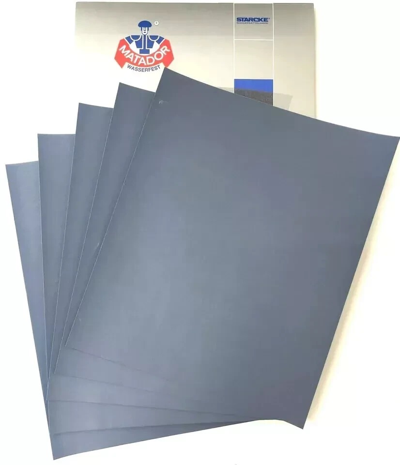 Matador Abrasive Sandpaper 30 Sheet Wet Dry 600 Grit 9×11 Silcon Carbide Starcke