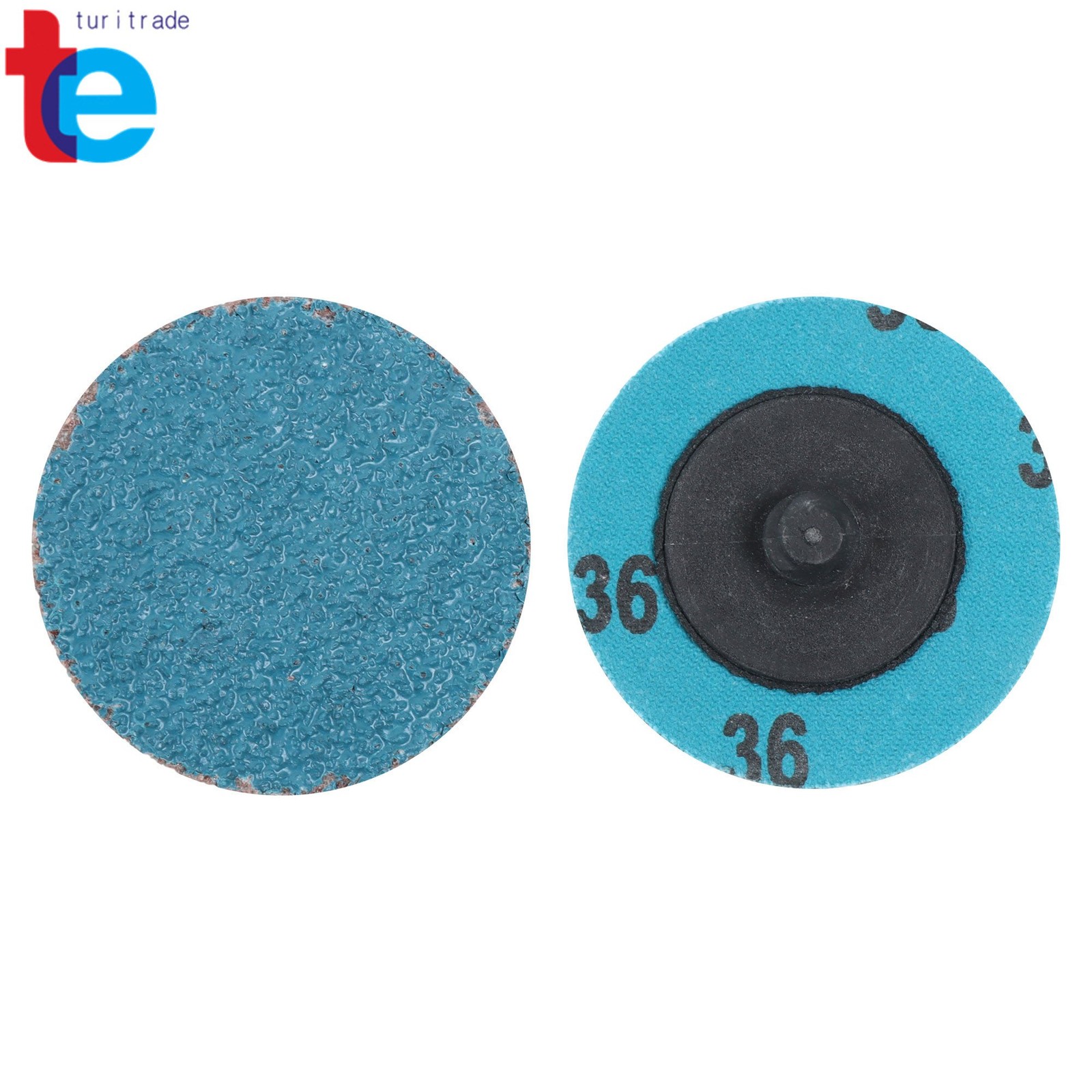 80 Pieces 2 Inch 36/60/80 Grit Roll Lock Die Grinder Sanding Grinding Discs