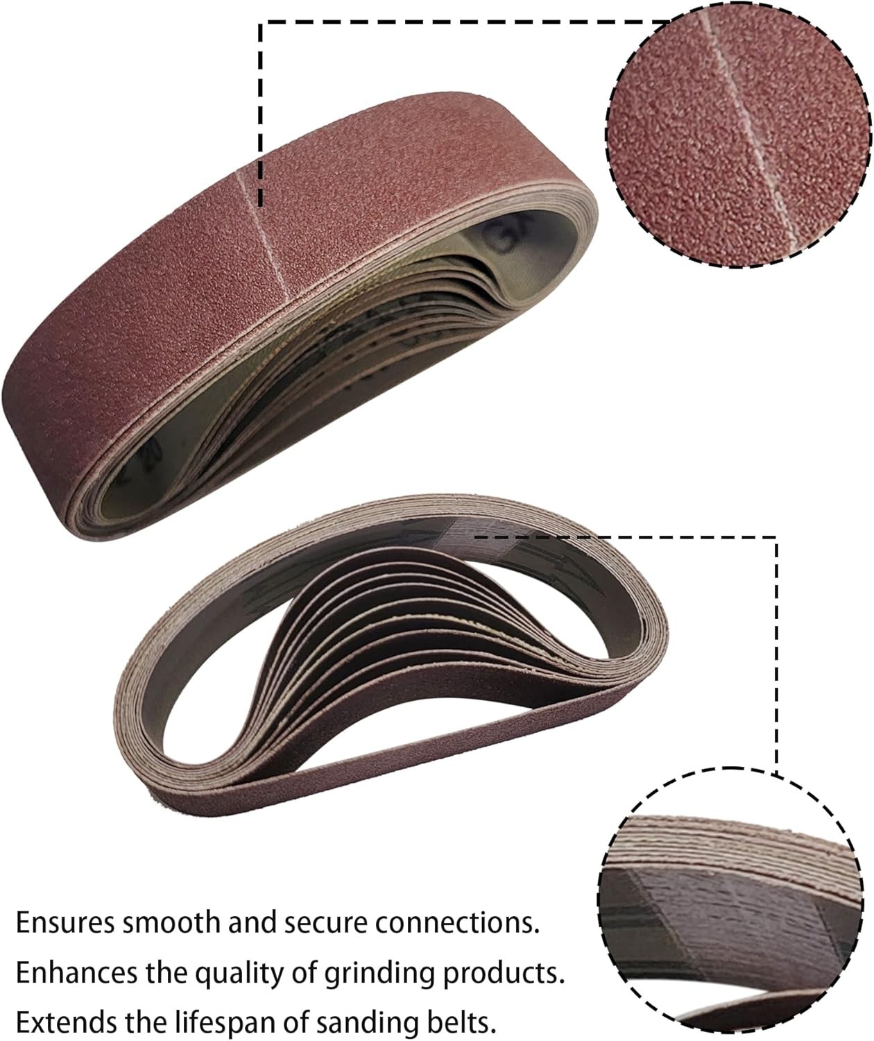 Aluminum Oxide Sanding Belts for Mini Belt Sander,Sanding Dimensions 13…