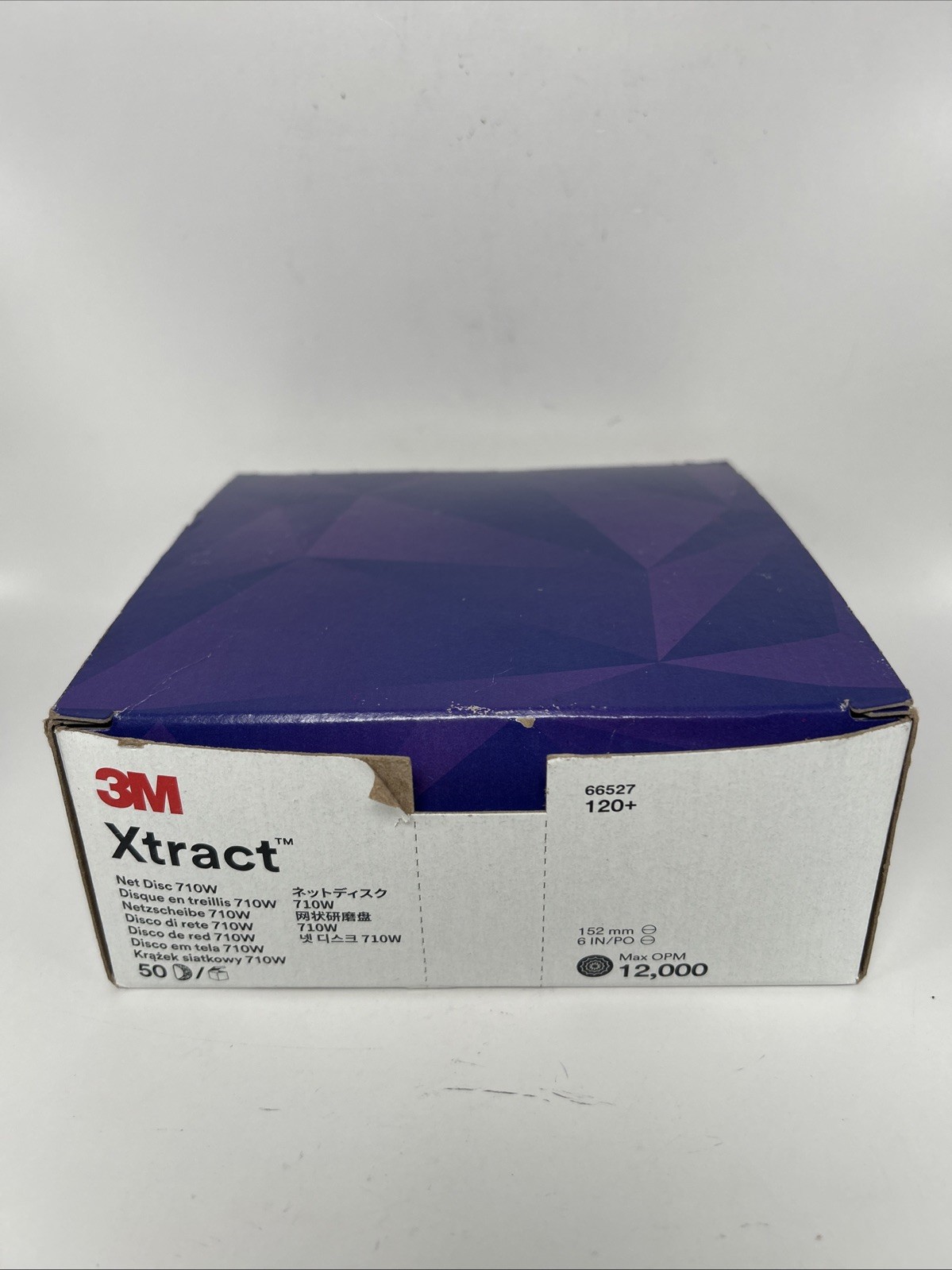3m Xtract Net Disc 710w, 80+, 6 In, Die 600z, Pack Of 50 Hook And Loop Sanding