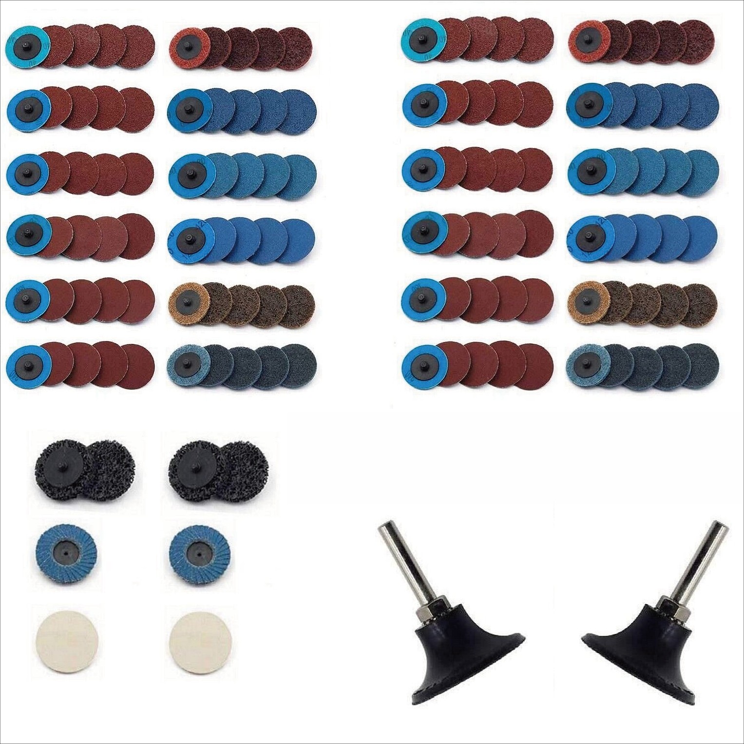 142PCS 2 in Die Grinder Quick Change Sanding Disc Set R-Type With 1/4 Holder