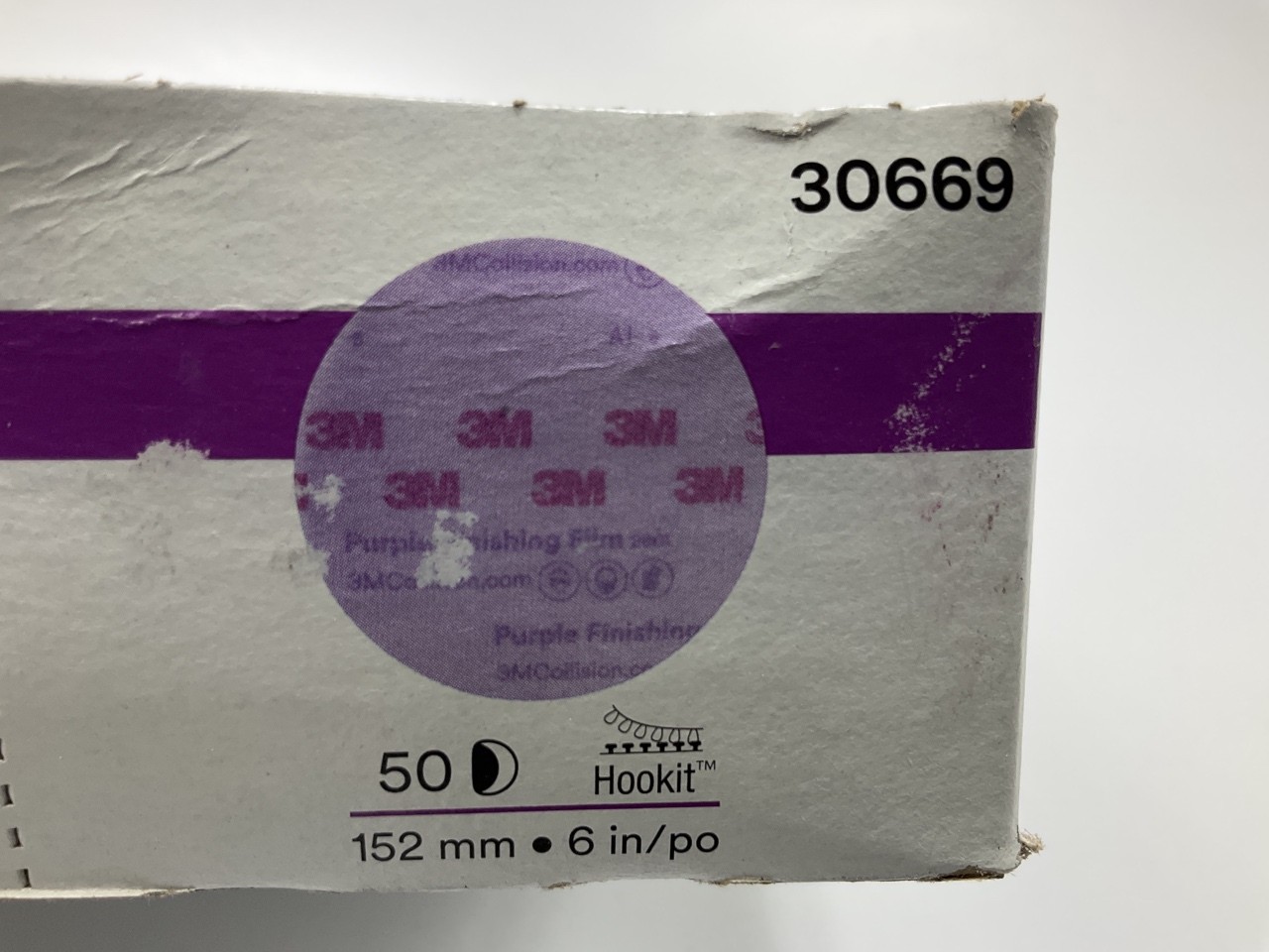 3M 30669 260L 6″ PURPLE Abrasive Discs, 1000 Grit, Hook & Loop, 50 Discs