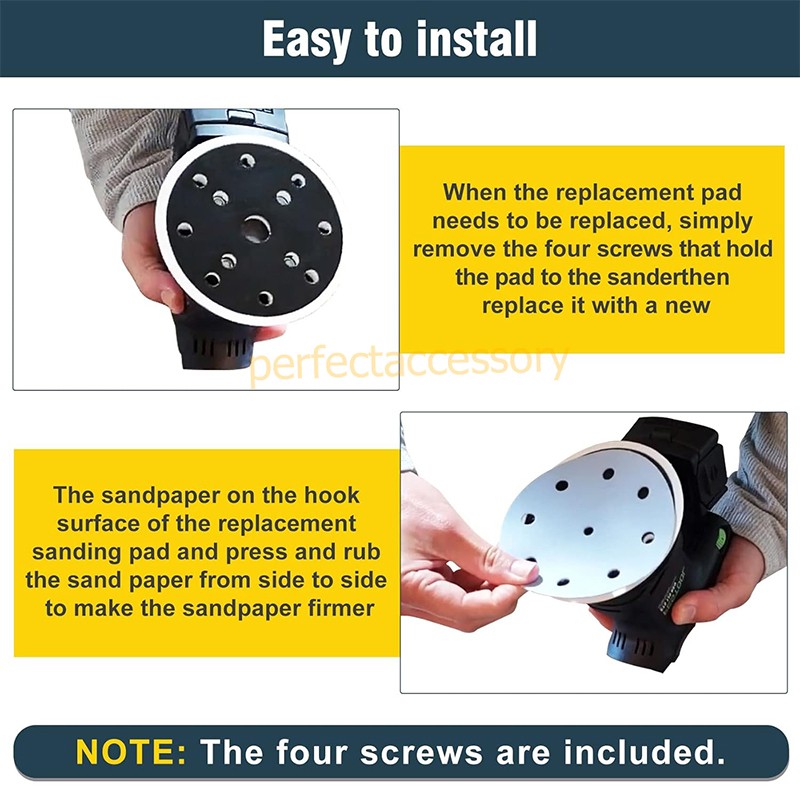 125mm/5in 8-Hole Hard Sander Pad For Festool ETS 125 REQ / ETS 125 EQ-Plus