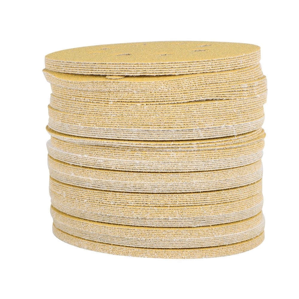 100 Pack Sanding Disc Sander Paper 8 Hole Hook And Loop Sanding Disc 100 Grit 5″