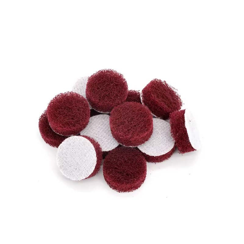 1 inch 25mm Scouring Pad Abrasive Cleaning Cloth Red Hook Loop Discs 400 800Grit