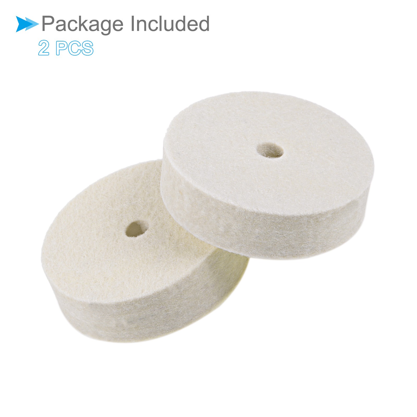 2pcs 3″ Diameter Wool Polishing Wheel for Metal Copper and Aluminum