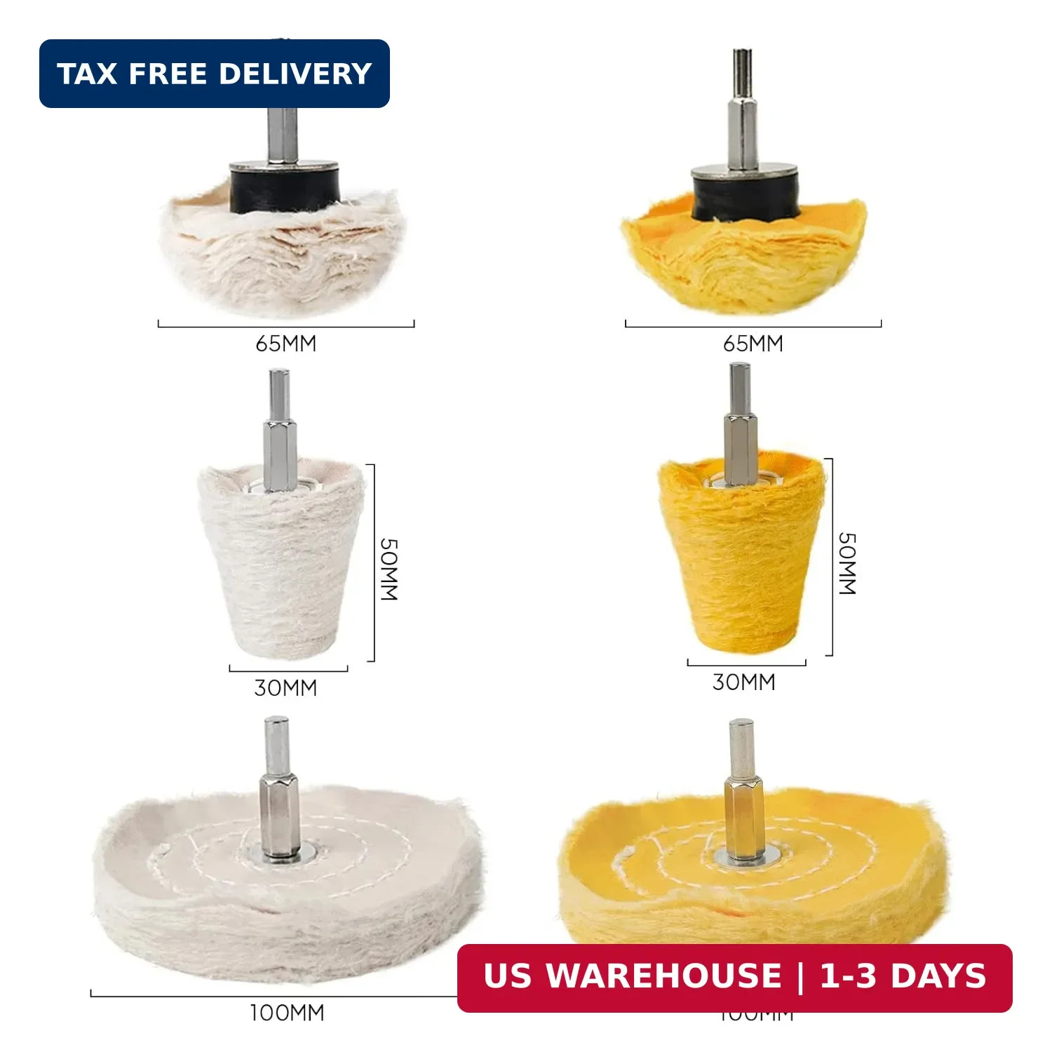 Unicaravan Aluminum Wheel Polishing Kit for Drill Buffing Wheel for Car Motorcyc