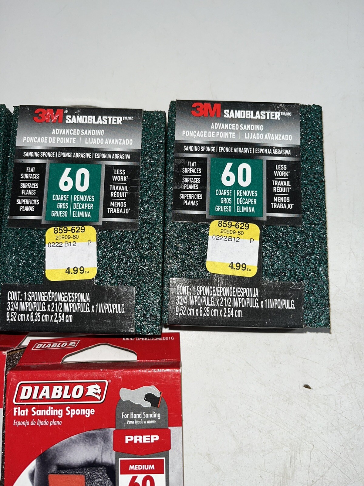 3M Sand Blaster Advance Sanding Sponge + Diablo Flat Sanding Sponge Set of 7