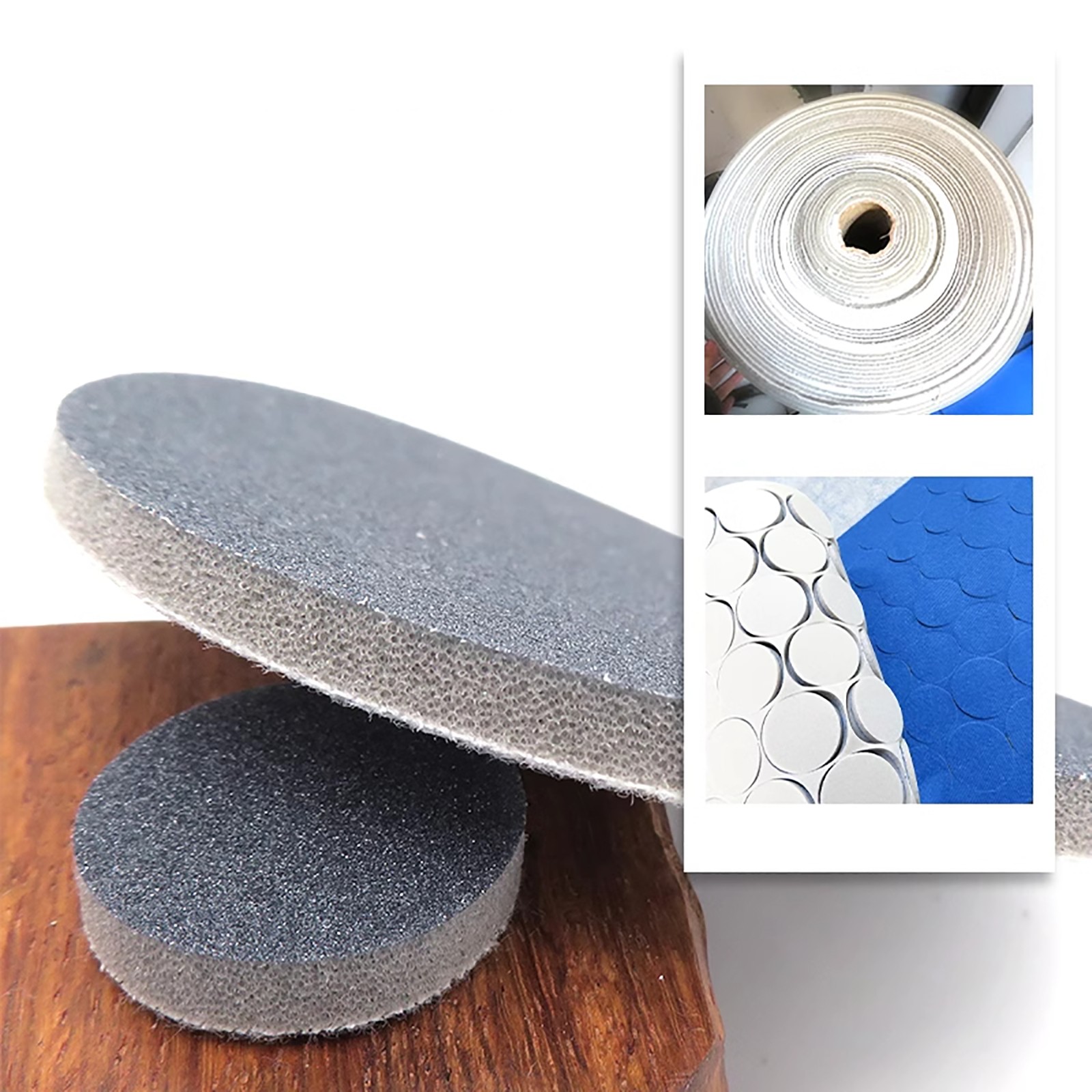 25-150mm Sponge Abrasive Sanding Discs Sandpaper 300-3000Grit Hook and Loop Pads