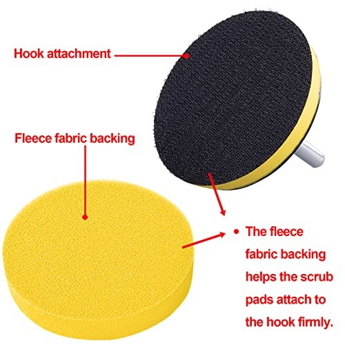 17 Pieces Buffing Pads Foam Polishing Pad Wax Buffer Polish Pads 6 Inch