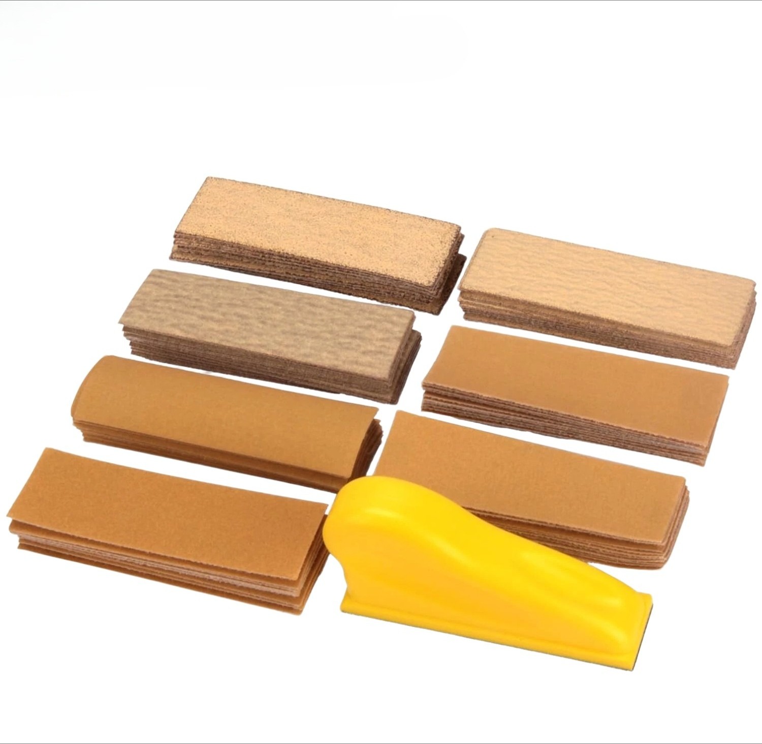 140PC 3.5″x1″ Micro Detail Sanding Paper & 2 Sanding Block Set for Woodwork