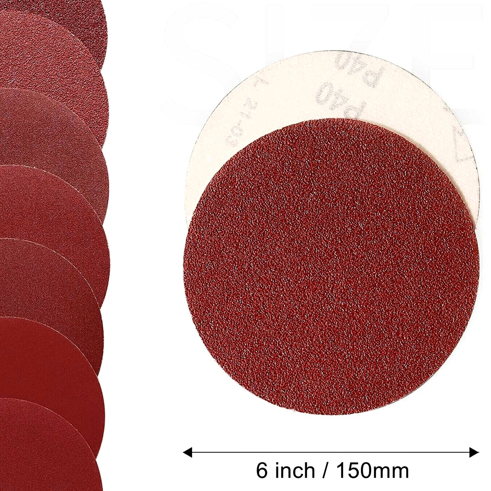 10-100PCS 6 inch Hook Loop Sanding Discs 40-2000 Grit Orbital Sander Paper Pads