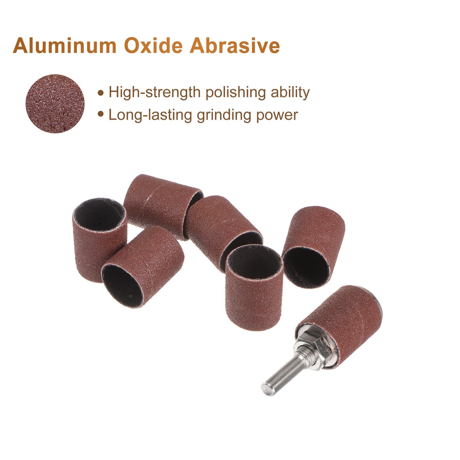 12 Pcs 3/4 Inch Sanding Sleeves Set 120 Grit with 6mm Mandrels