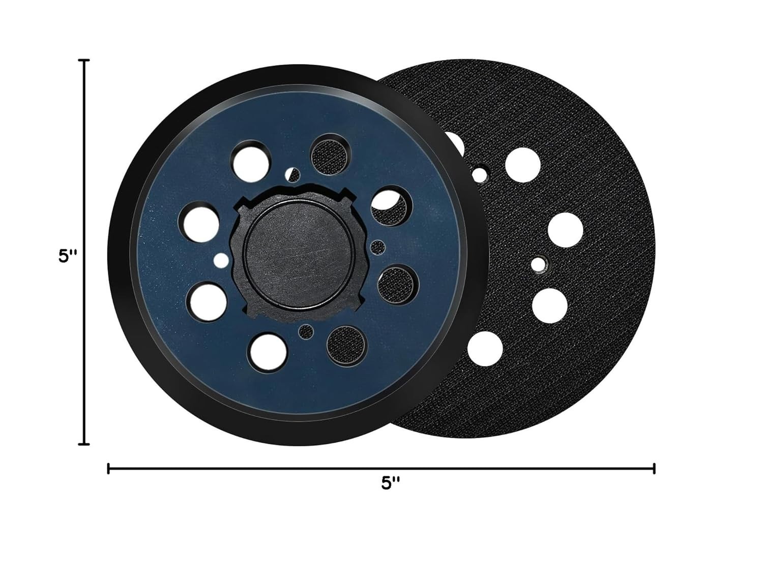 2 Pack Sander Pad for Dewalt DWE64233 & N329079, 5″ 8 Hole Hook and Loop Orbital