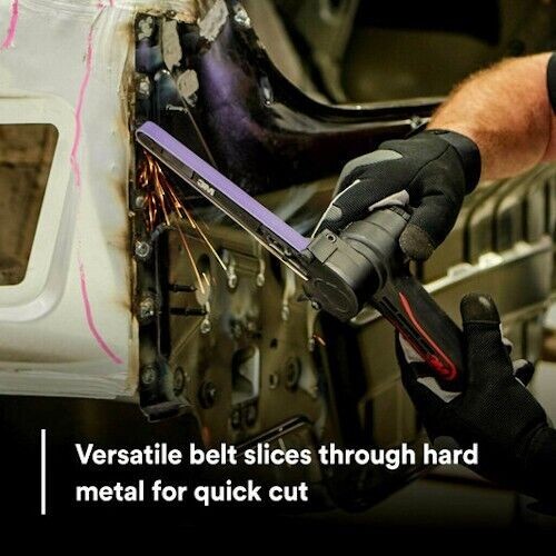 3M Cubitron II 33446 File Belts, 1/2 in W x 18 in L, 80 Grit, Purple, 10 belts