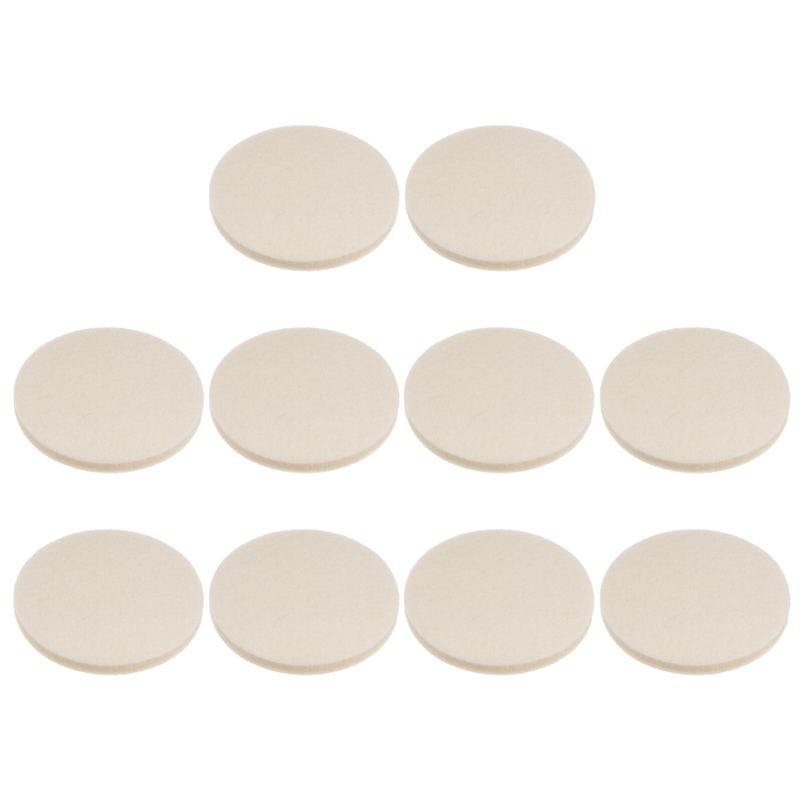 10pcs Wool Felt Polishing Pads 3 inch Buffing Wheel Polish Pad Flocking Back