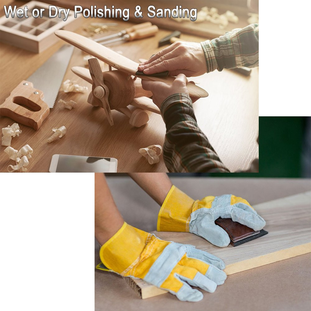 9X3.6 Inch 18 Sheets Sandpaper, Wet or Dry 5000-15000 Grit 6 Assortment Sand Pap