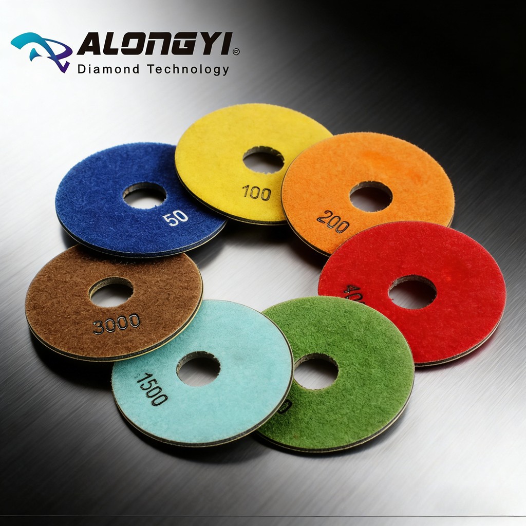 3″ 7PCS Diamond PolishingPad Kit Professional Concrete Floor SandingDisc Wet Use