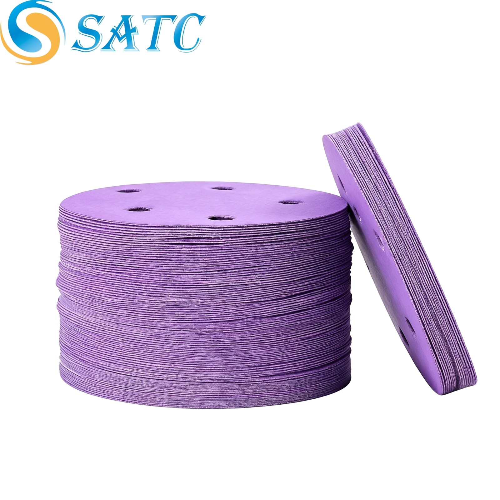 50PCS Purple Ceramic Sanding Discs Well for Metal&Wood Strong Sanding Power P220
