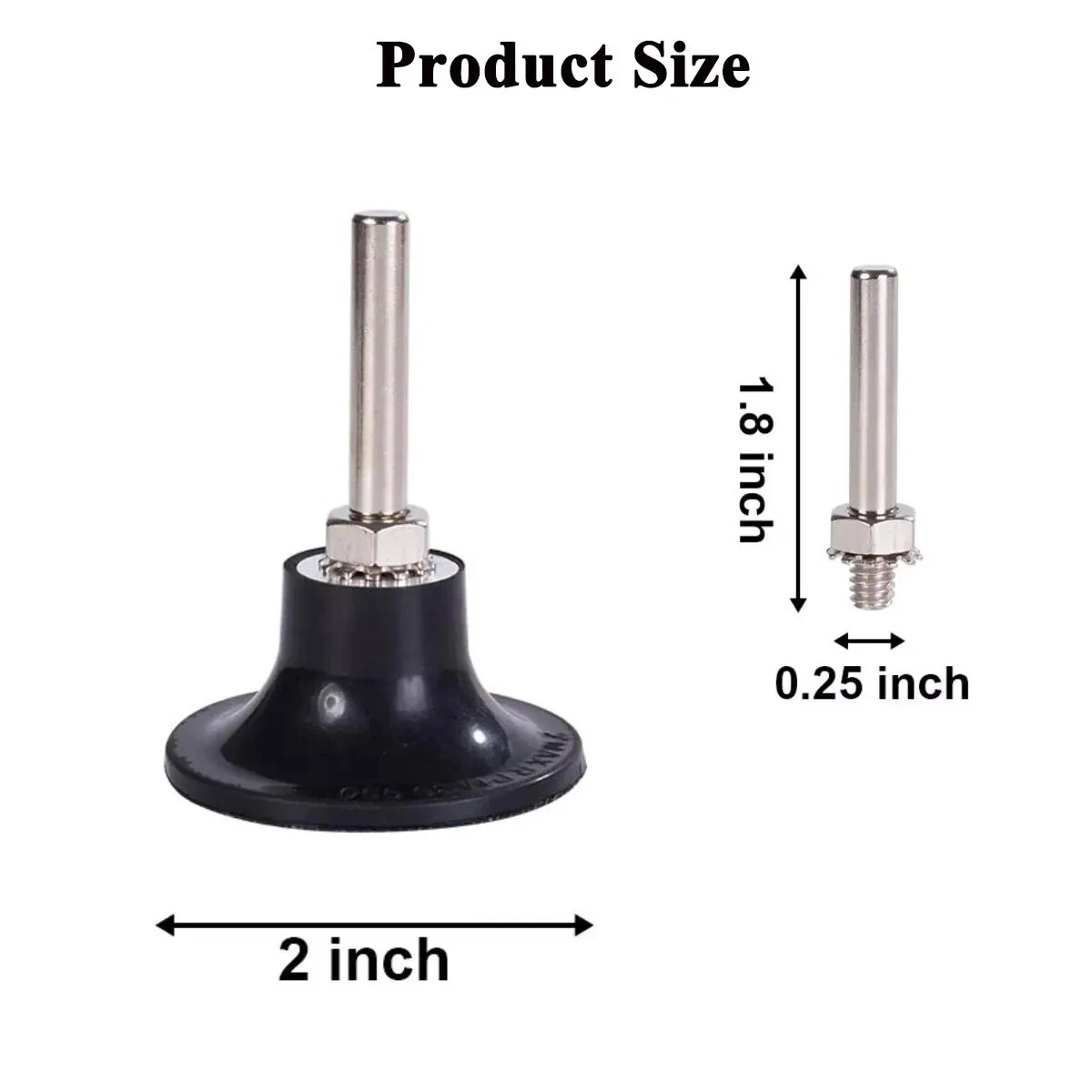 2PCS 2 inch Sanding Disc Holder Mandrel 1/4″ Shank Roll Lock Rotary Pad Holder