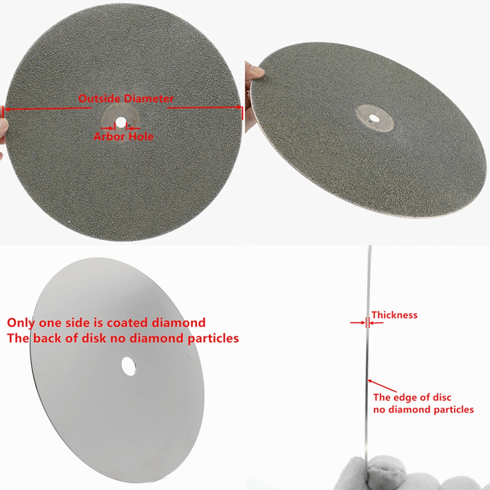 12″ inch Grit 46-2000 Diamond Grinding Discs Abrasive Flat Lap Disk Stone Tools