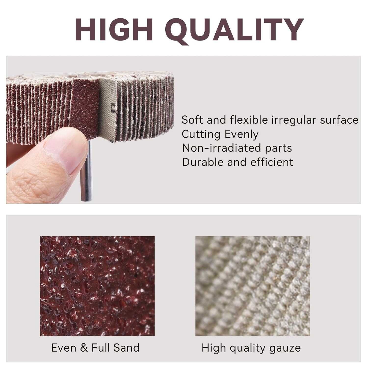20 Pcs Flap Wheel Sander Set 80 Grit Sanding Wheel for Drill，1/4″ Shank Flap