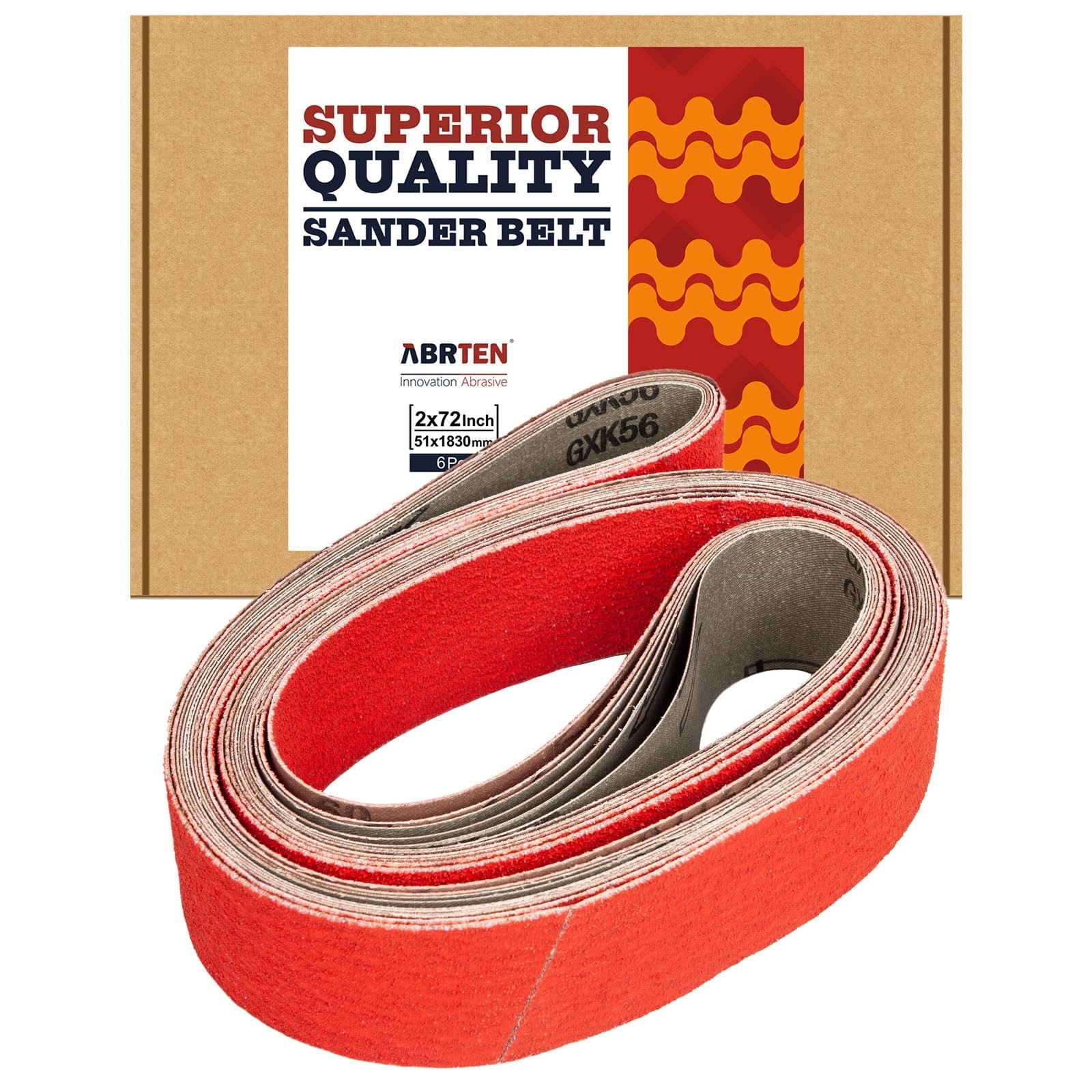 Sanding Belts 2×72 Inch 51x1829mm Ceramic Aluminum Oxide Assorted kit 6 Pa