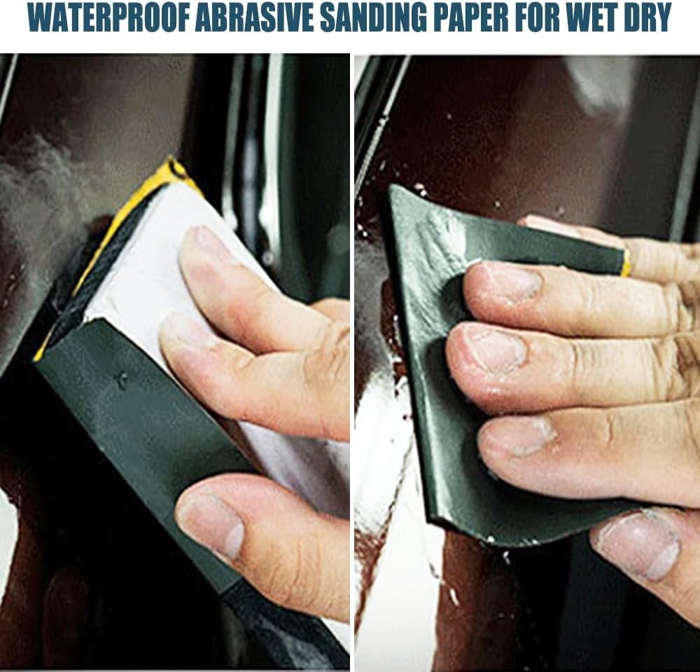 5pcs 2000 Grit Wet-Dry Silicon Carbide Sandpaper Sheets – Fine Automotive, Wo…