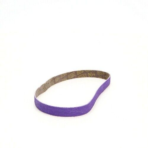 3M Cubitron II 33446 File Belts, 1/2 in W x 18 in L, 80 Grit, Purple, 10 belts