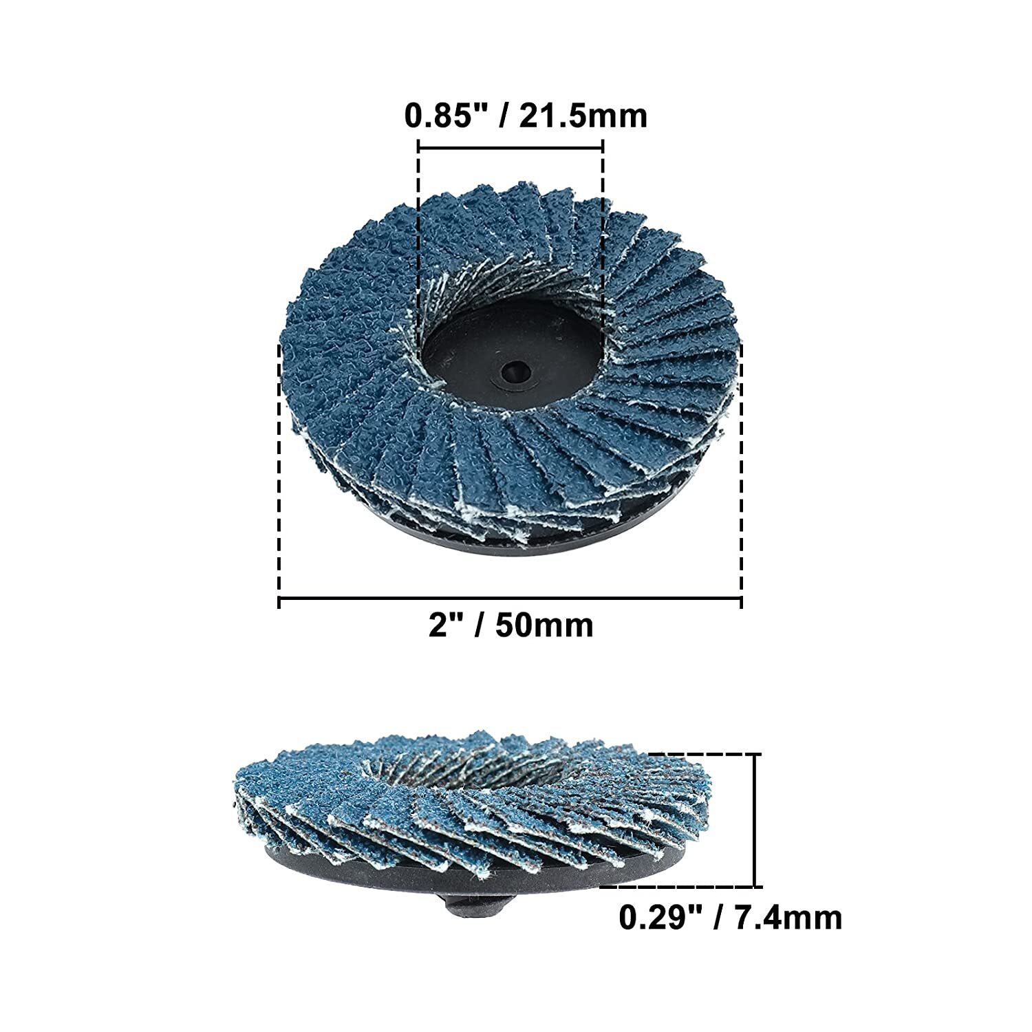 11PCS 2in R Type Flap Disc Quick Change Sanding Discs with 1/4″ Shank Pad Holder