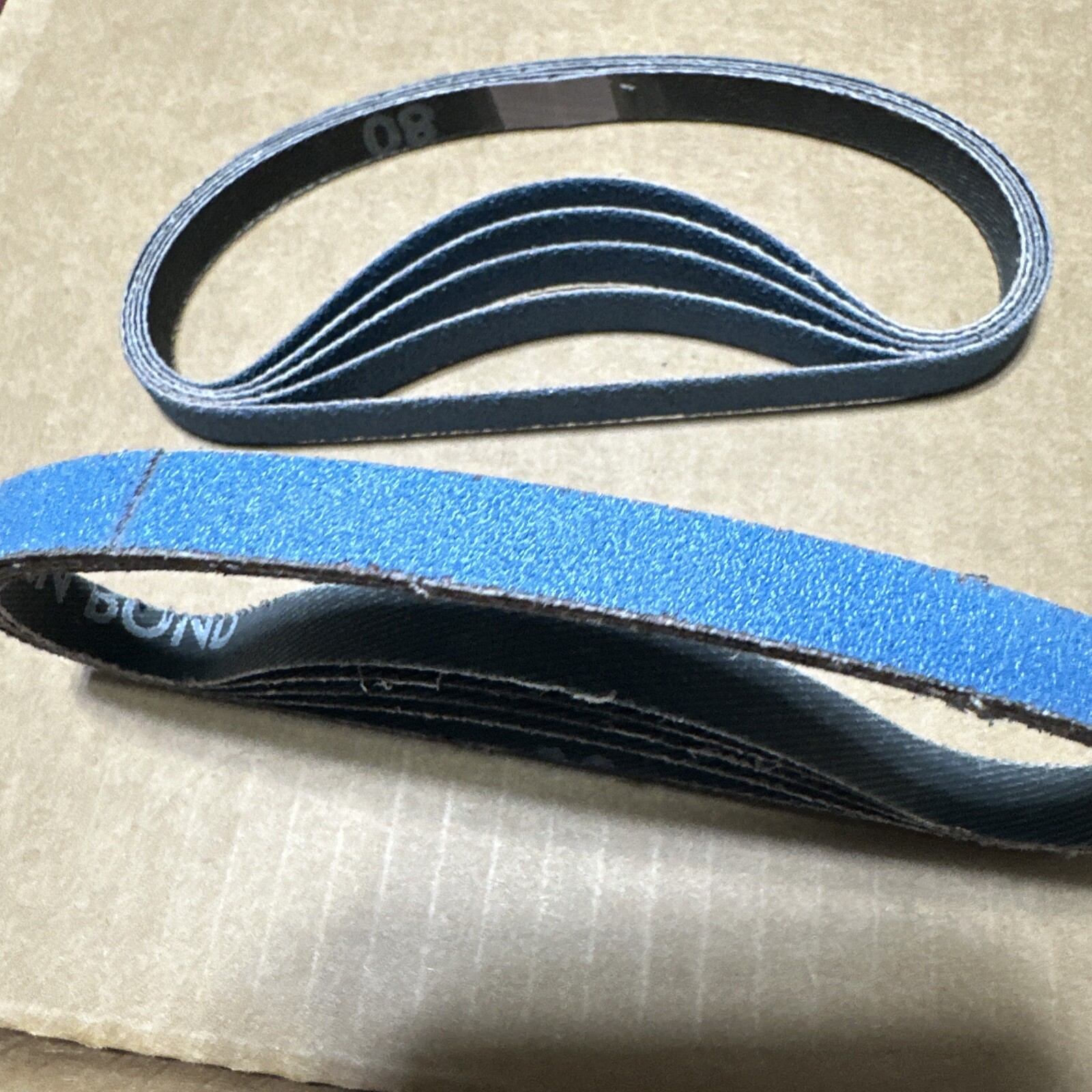 Fastenal 0823482 3/8 Inch X 13 Inch Resin Bond Cloth Sanding Air File Belts (10)
