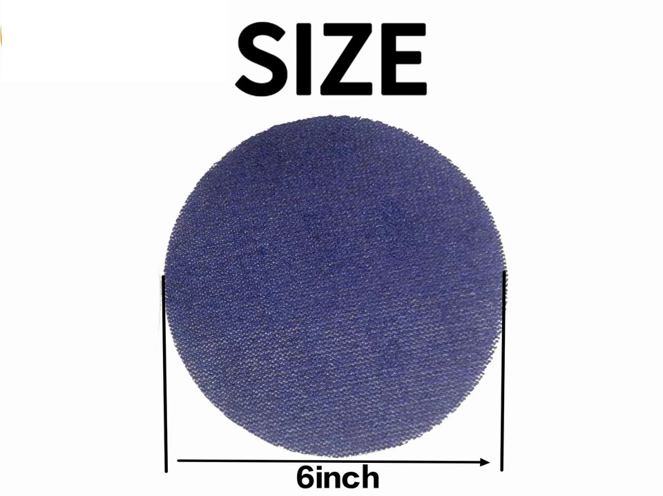 50PCS 6″ 150mm Ceramic Anti-Clogging Mesh Sanding Discs P220 ,for Metal/Wood