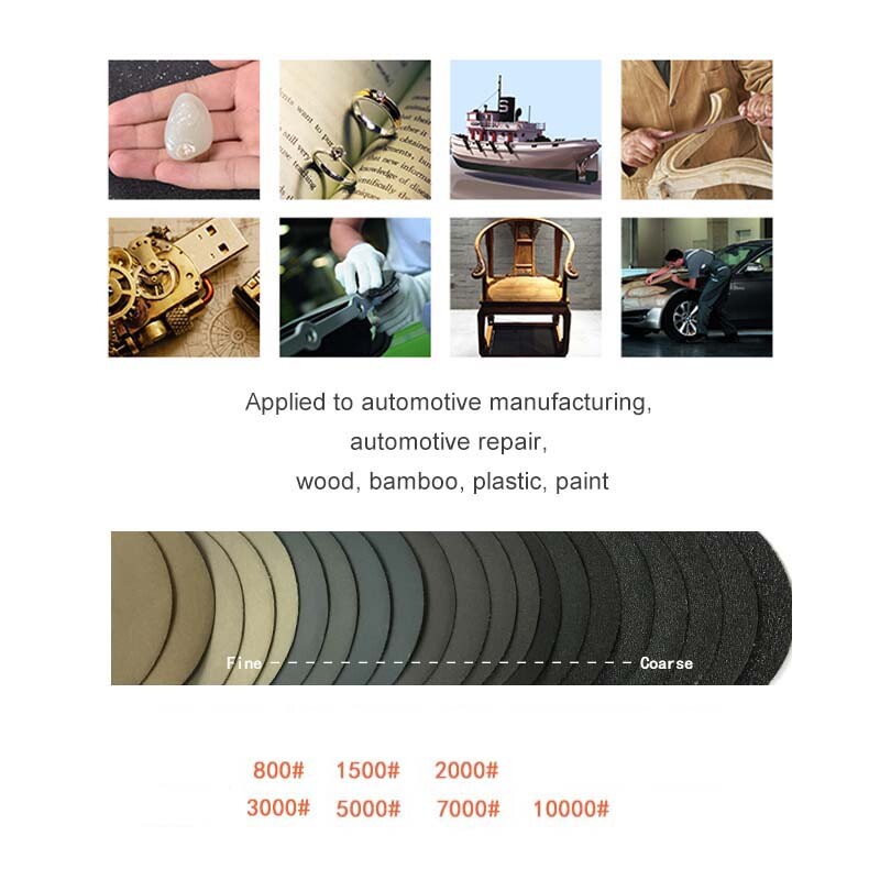 2/3/4/5/6/7/8 in Wet & Dry Sanding Discs Sandpaper Pads Hook&Loop Grit 800-10000