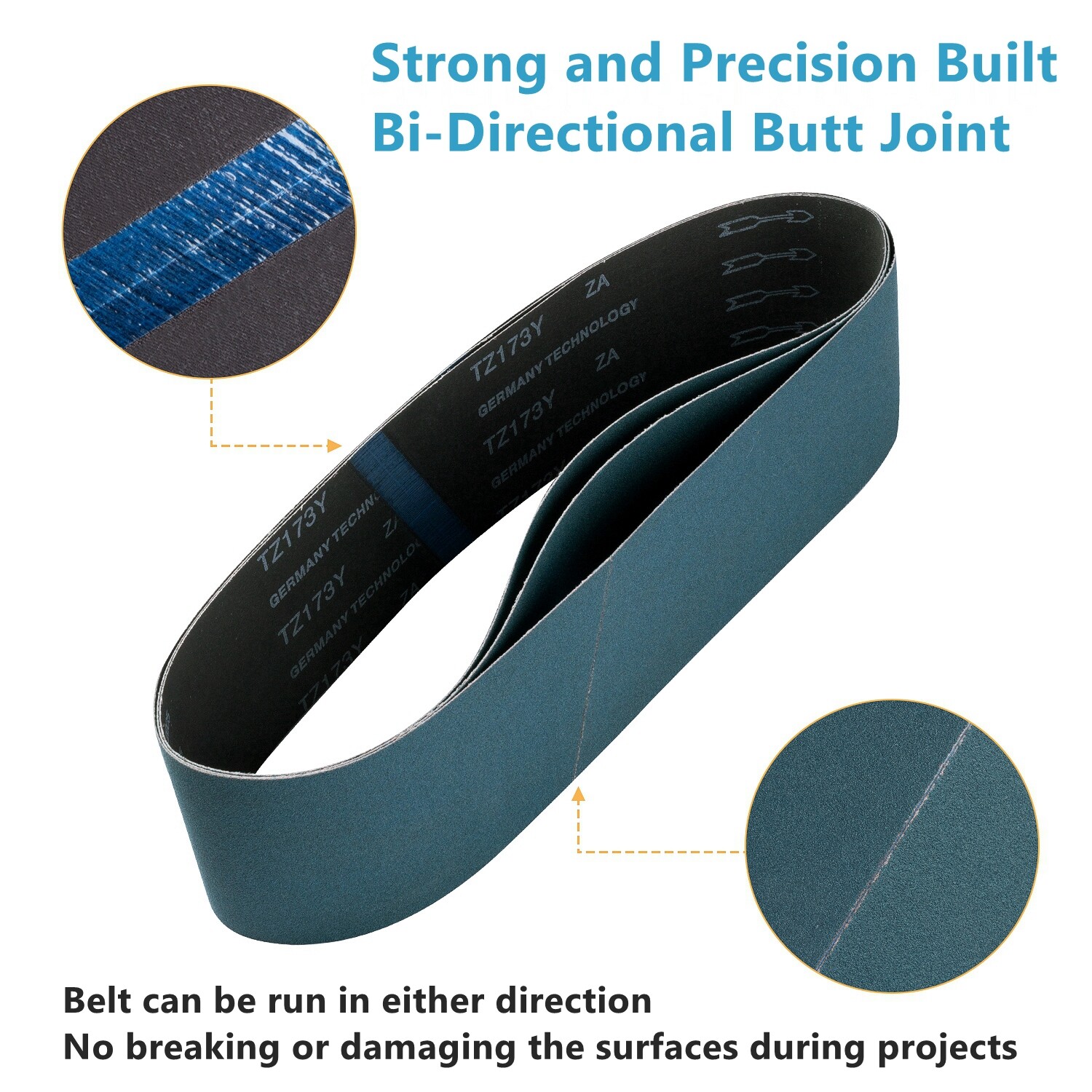 Zirconia Sanding Belts 4 x36 6×48″ 24 60 100 120 Grit Metal Grinding Sander Belt