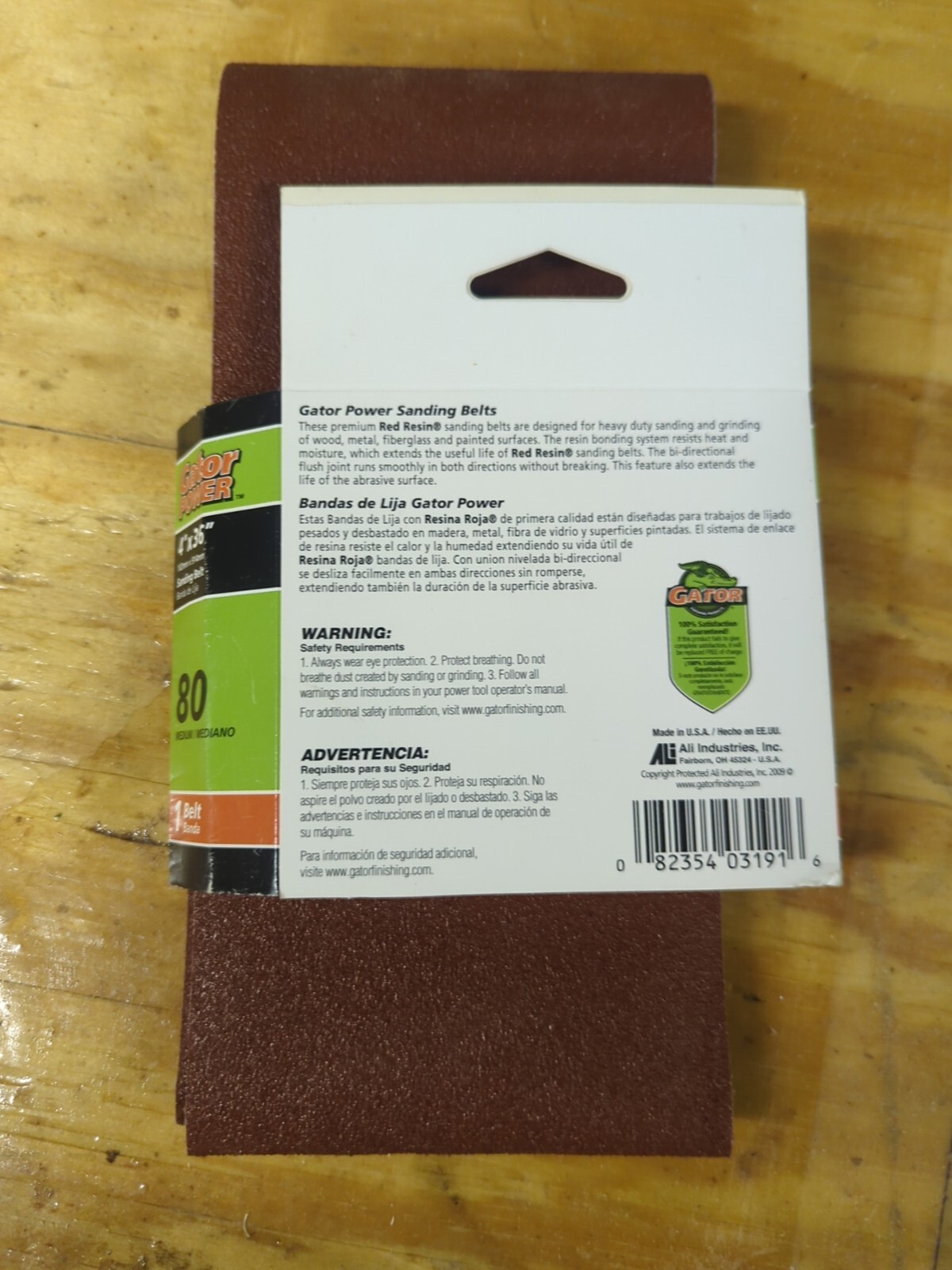 Gator Finishing Products (3181) 80 Medium Grit 4″ x 24″ (inch) Sanding Belts NOS