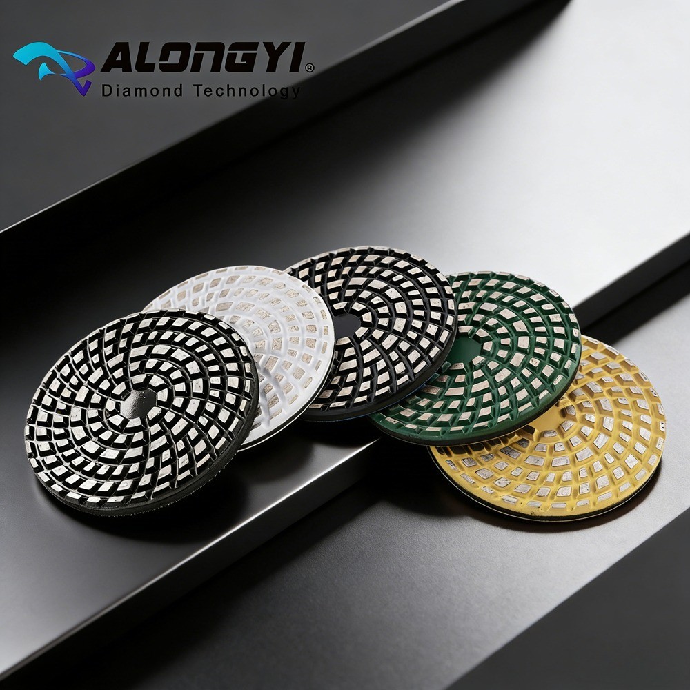 5″ Diamond Polishing Pad Metal Bond Abrasive Wheel Dry Wet Use For Angle Grinde