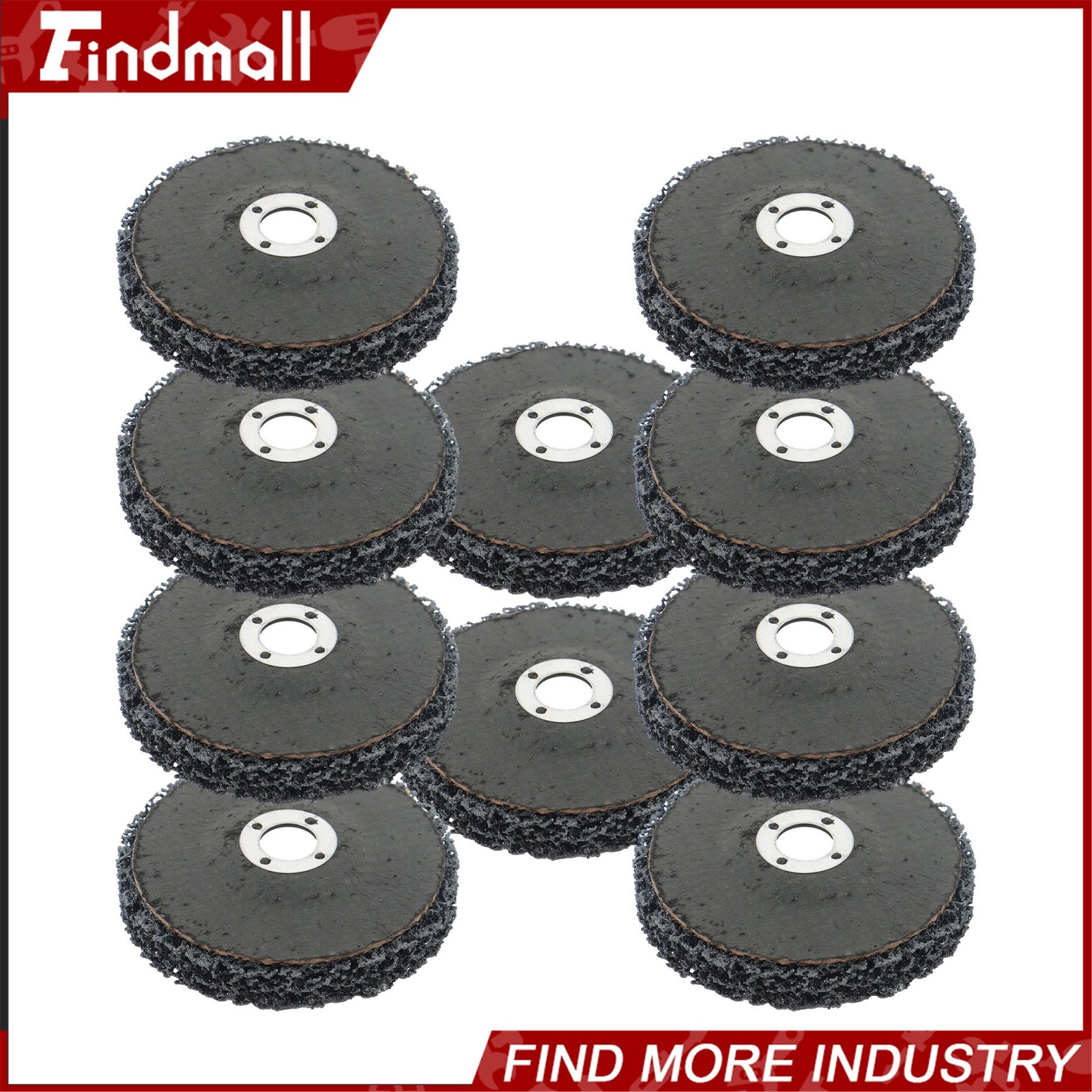 Findmall 10 Pcs 4″ x 5/8″ Black Abrasive Wheels Grinding Discs for Angle Grinder