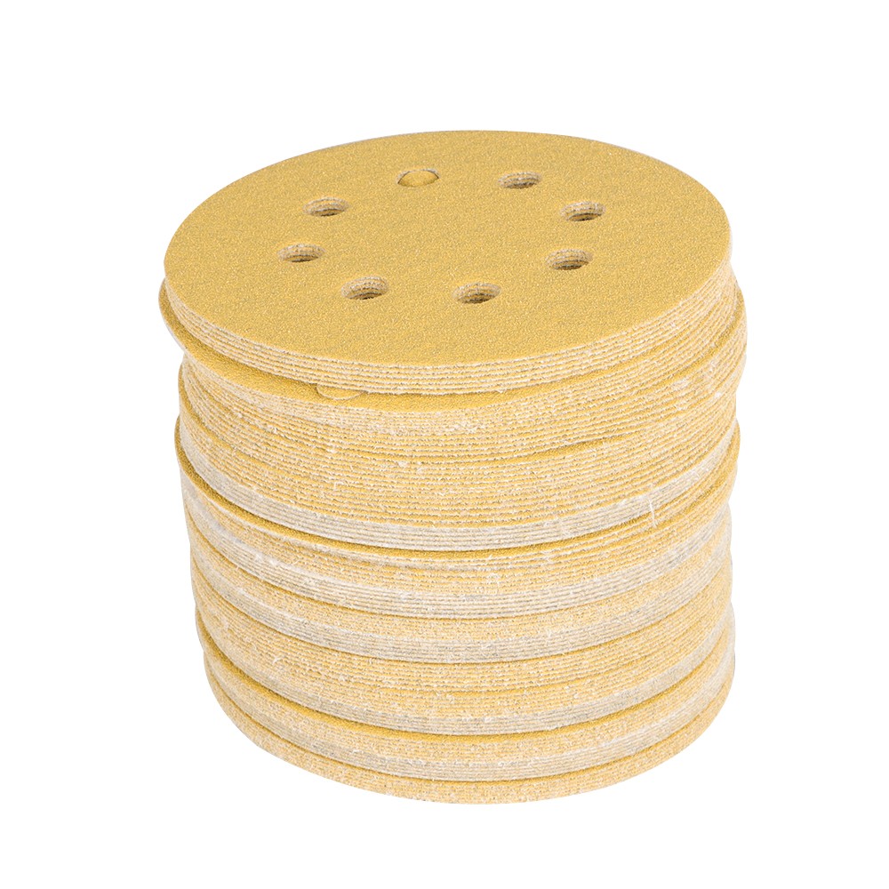 100 Pack Sanding Disc Sander Paper 8 Hole Hook And Loop Sanding Disc 100 Grit 5″
