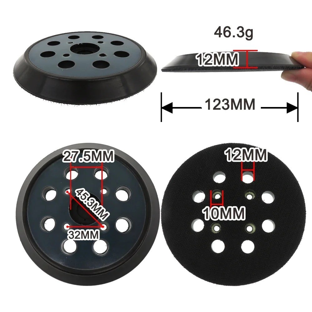 2Pcs 5″ Hook&Loop Sanding Sander Pads for Ryobi RS290 RS240 RS280 RS241 RS280VS
