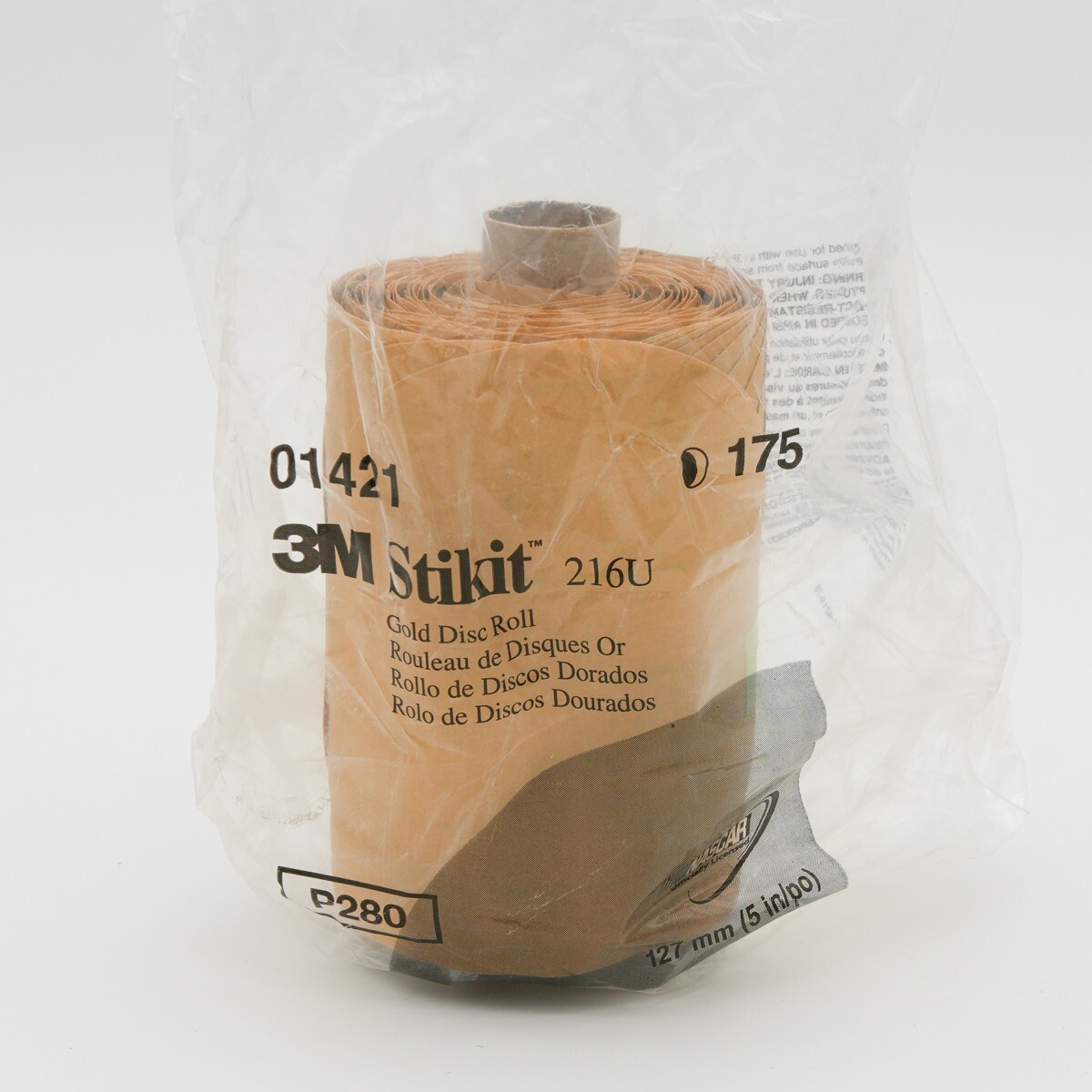 3M Sanding Discs, 80 Grit, 6″ diameter, (x125), 216U Stikit, Gold Film, #49914