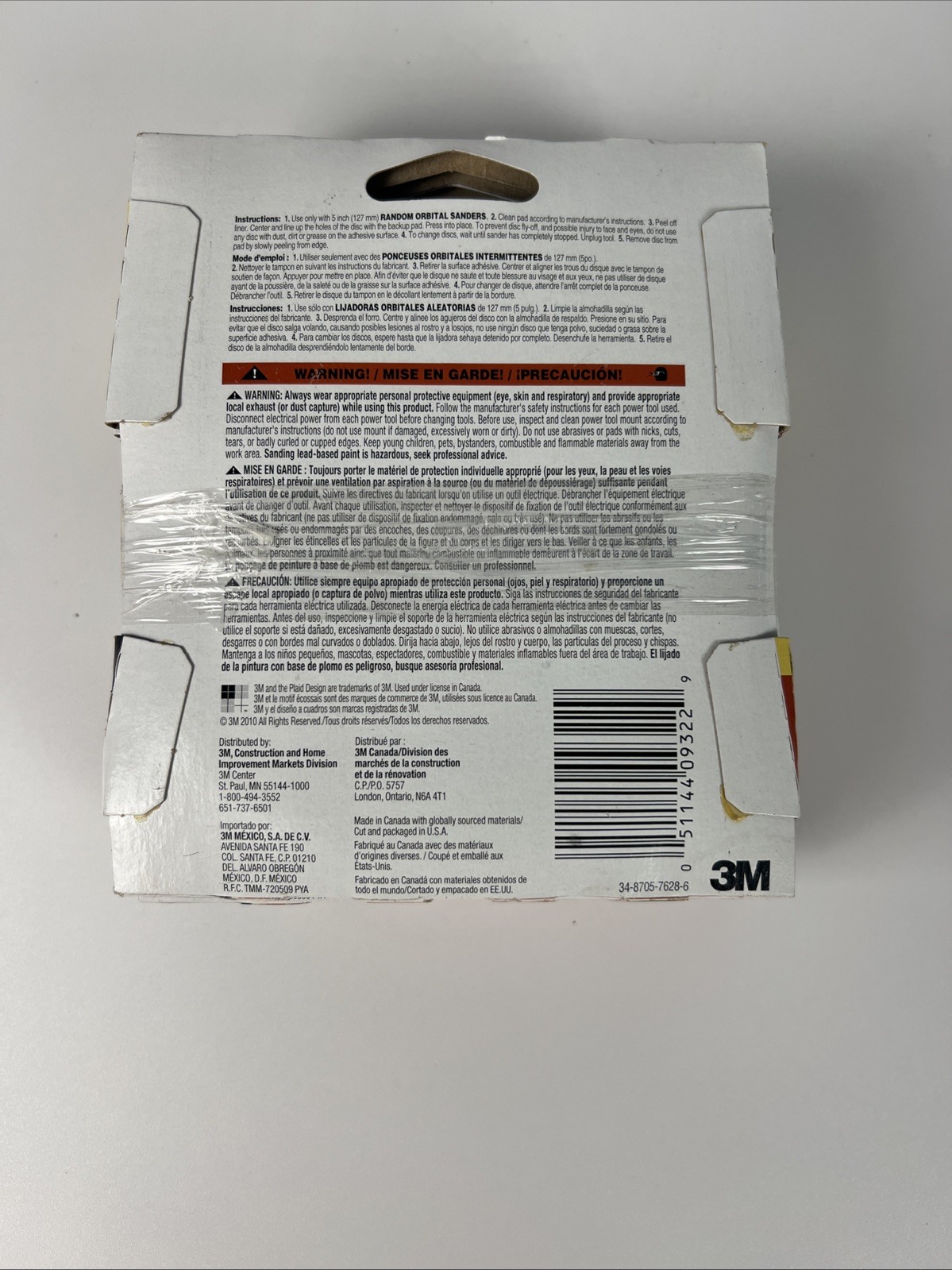 Lot of 10-3M 4-pack 5″ Center Mount Sanding Discs 40 Grit -40 Discs Total