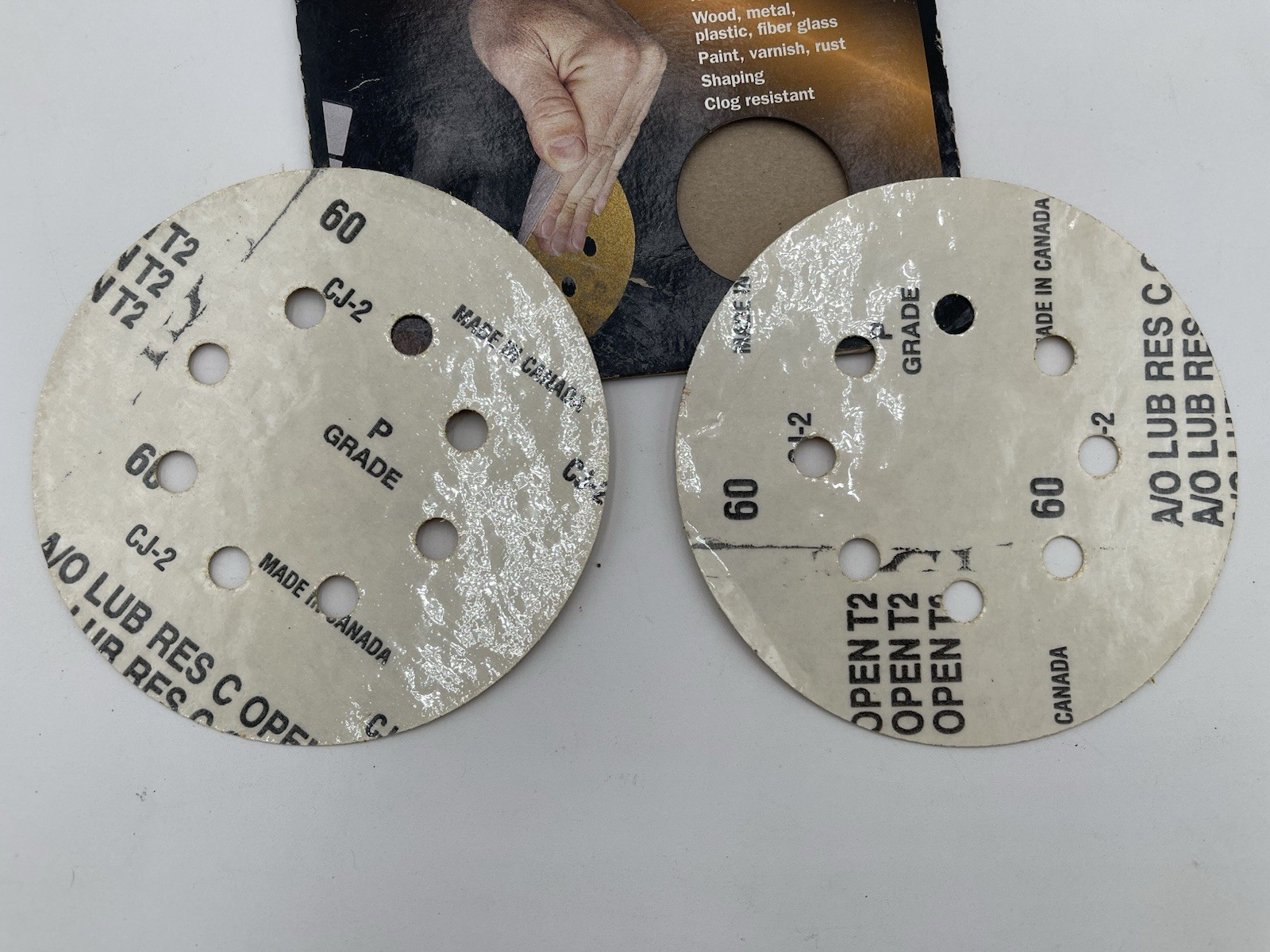Vintage Sears Craftsman Sanding Discs, 60 Grit Adhesive 5 Inch